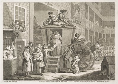 The Stagecoach or The Courtyard of the Inn in the Countryside by William Hogarth