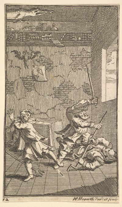 Hudibras Beating Sidrophel and Whachum by William Hogarth