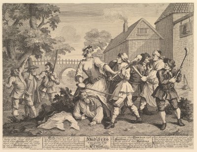 Hudibras Vanquished by Trulla, Twelve Large Illustrations for Samuel Butler
