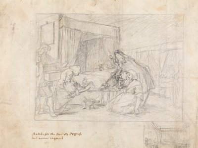 Operation Scene in a Hospital with Subsidiary Sketches in the Margin at the Lower Right by William Hogarth