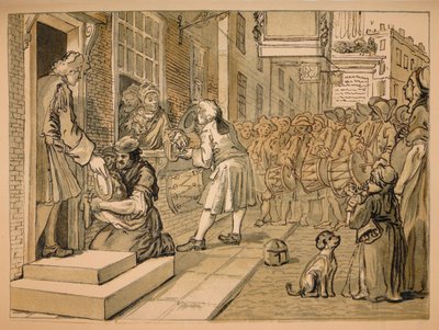Sketch for Industry and Idleness - Plate VI by William Hogarth