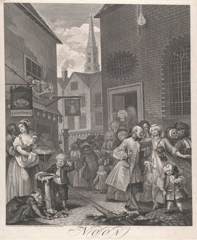 The Four Times of Day, Plate II: Noon by William Hogarth