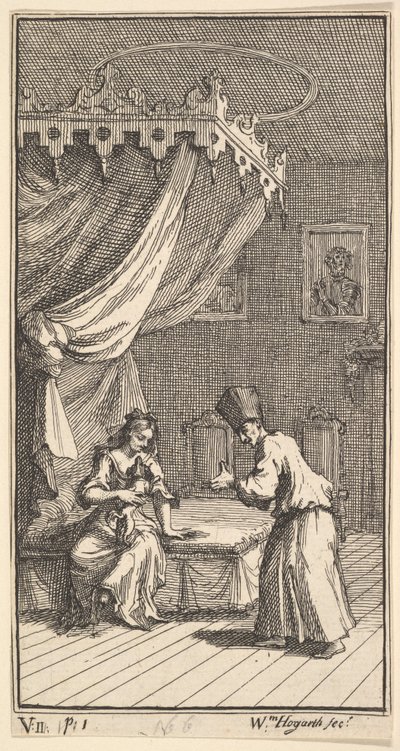 The New Metamorphosis, Plate 5: Fantasio, Transformed into a Lapdog by William Hogarth