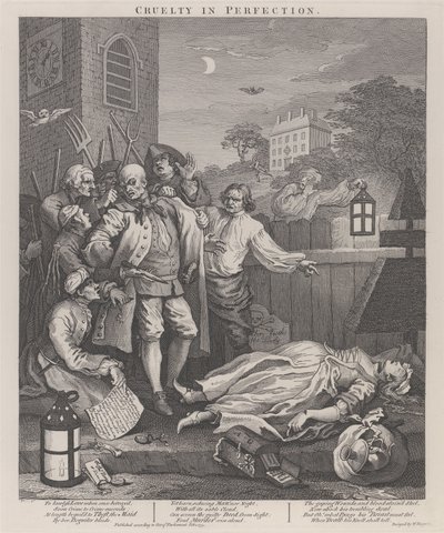 The Third Stage of Cruelty: Cruelty in Perfection - The Murder by William Hogarth