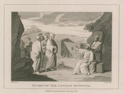 Ticket of the London Hospital by William Hogarth