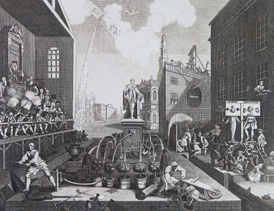 Two Criminals in a Pillory or Stocks in London by William Hogarth