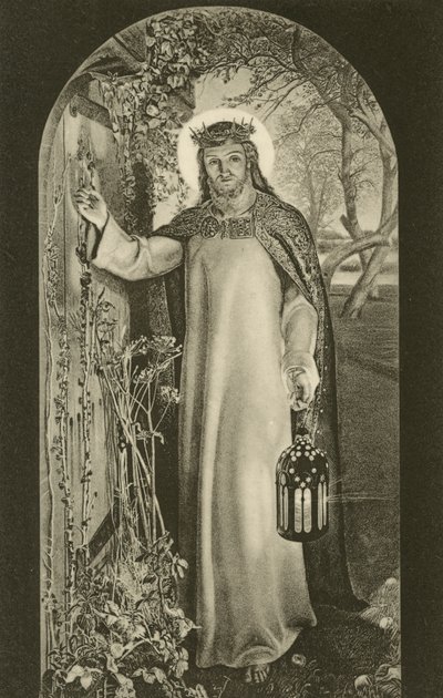 The Light of the World (depicting Christ carrying a lantern and knocking at a door) by William Holman (after) Hunt