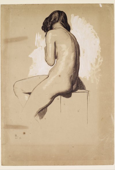 Female Nude - Study from Behind by William Holman Hunt