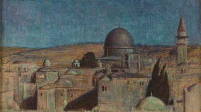 The Holy City: The Mosque As Sakrah by Moonlight by William Holman Hunt