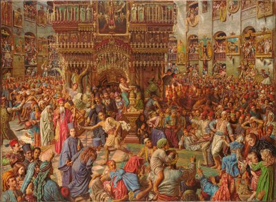 The Miracle of the Sacred Fire, Church of the Holy Sepulchre by William Holman Hunt