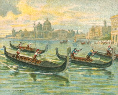 Races Historic and Modern, Gondola Races by William Hounsom Byles