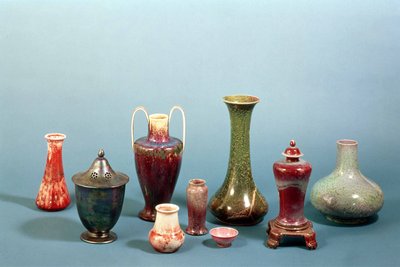 Group of Earthenware Vases and Bowls Made at the Ruskin Pottery, 1898-1935 by William Howson Taylor