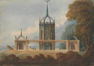 Design for a Gothic Belle Vue, ca. 1800 by William Hurst Ashpitel