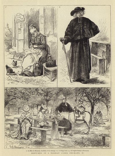 Sketches in a Norman Cider Orchard, II by William John Hennessy