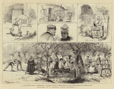 Sketches in a Norman Cider Orchard, I by William John Hennessy