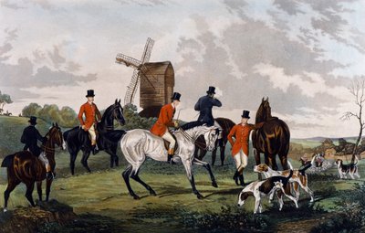 Meet, setting off on fox hunt by William Joseph (after) Shayer