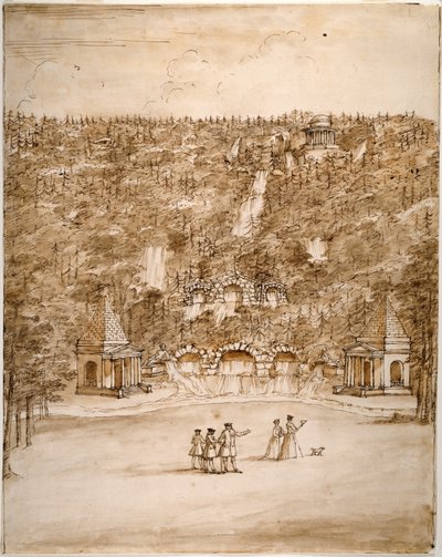 Chatsworth: Design for a Cascade, early 1740s by William Kent