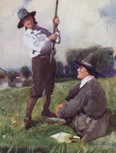Illustration for The Compleat Angler by Izaak Walton by William Lee Hankey