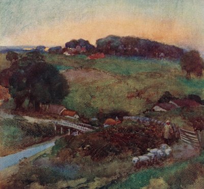 Illustration for The Deserted Village by Oliver Goldsmith by William Lee Hankey