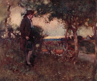 Illustration for The Deserted Village by Oliver Goldsmith by William Lee Hankey