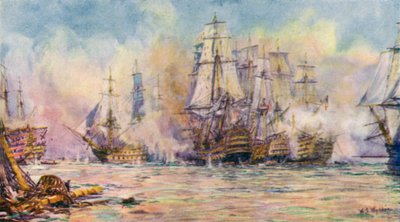 Battle of Trafalgar by William Lionel (after) Wyllie