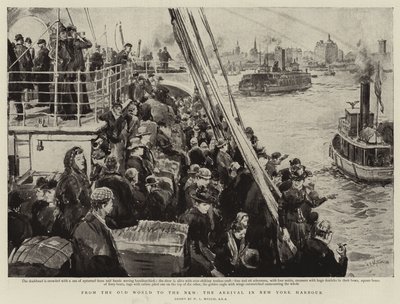 From the Old World to the New, the Arrival in New York Harbour by William Lionel Wyllie