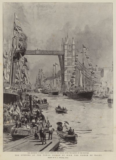 The Opening of the Tower Bridge by HRH the Prince of Wales by William Lionel Wyllie