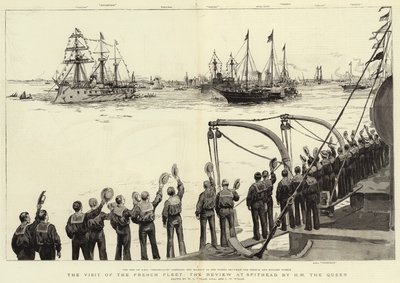The Visit of the French Fleet, the Review at Spithead by H.M. The Queen by William Lionel Wyllie