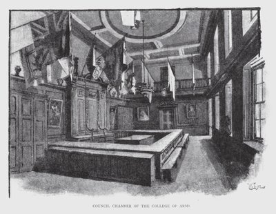 Council Chamber of the College of Arms by William Luker