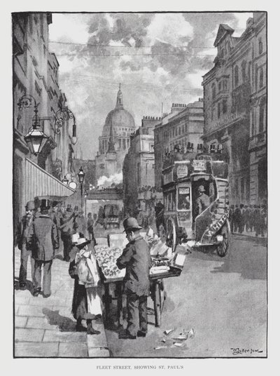 Fleet Street, Showing St Paul