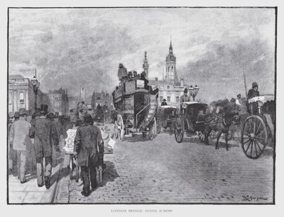 London Bridge, going across by William Luker