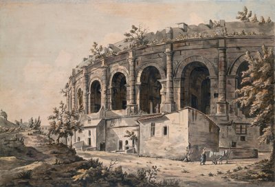 The Amphitheatre at Nîmes, Southern France by William Marlow