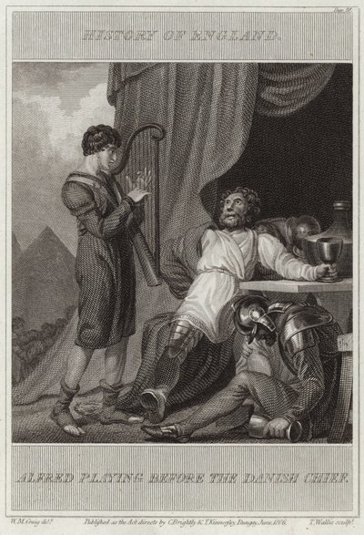 Alfred playing before the Danish Chief by William Marshall Craig