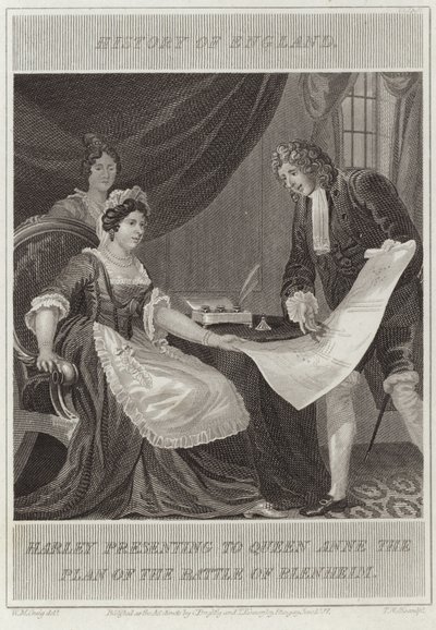 Harley Presenting to Queen Anne the Plan of the Battle of Blenheim by William Marshall Craig