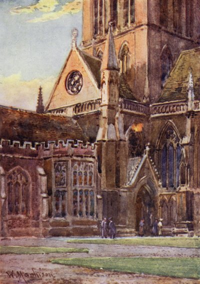 Entrance to St Johns College Chapel from the First Court by William Matthison