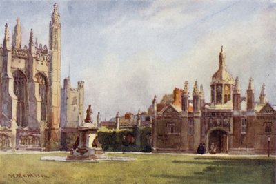 Kings College Chapel and the Entrance Court, from the Fellows Buildings by William Matthison