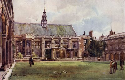 The Hall of Trinity College from Neviles Court by William Matthison