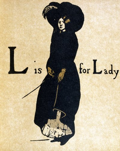 L is for Lady, illustration from 