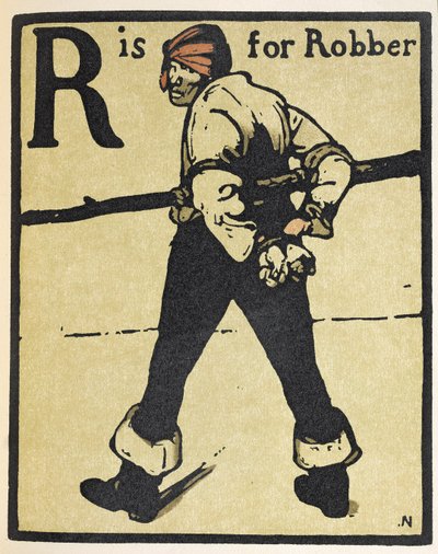 R is for Robber, illustration from 