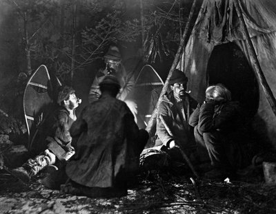 Life of the Trapper in Canada, photo by Nottman, circa 1890. by William Notman