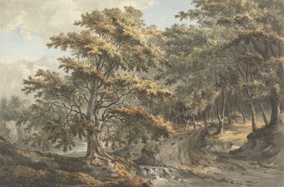 Landscape with River and Cattle Driver in Background by William P. Sherlock