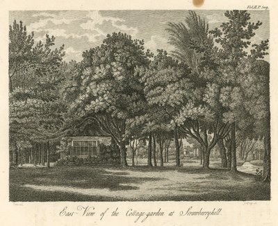 East View of the Cottage Garden at Strawberry Hill, Twickenham, London by William Pars