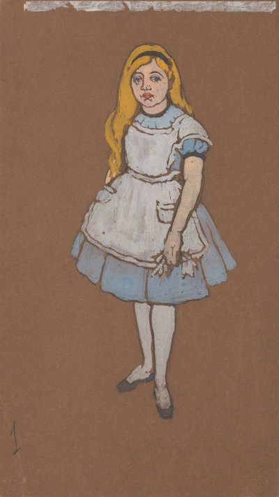 Alice (costume design for Alice-in-Wonderland, 1915) by William Penhallow Henderson