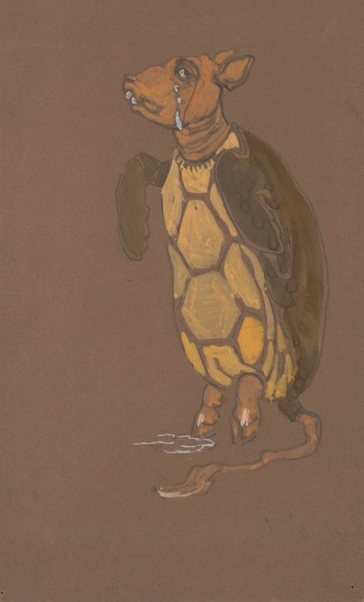 Mock Turtle costume design for Alice-in-Wonderland by William Penhallow Henderson