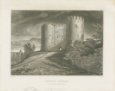 Dudley Castle - The Keep (engraving) by William Radclyffe