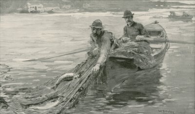 Netting Salmon on the Fraser River, British Columbia by William Rainey