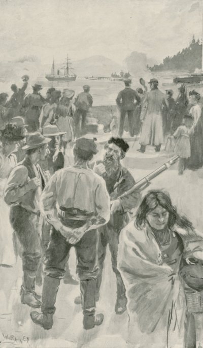 The Arrival of Annual Ship at Fort York, Hudson Bay by William Rainey