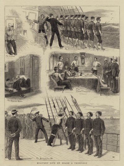 Military Life on Board a Troopship by William Ralston
