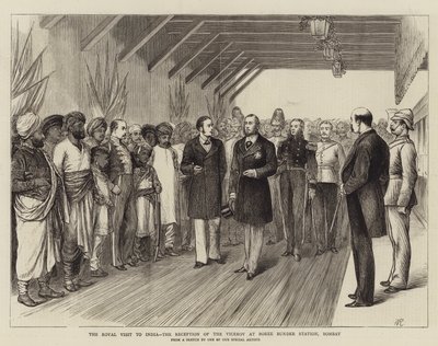 The Royal Visit to India, the Reception of the Viceroy at Boree Bunder Station, Bombay by William Ralston