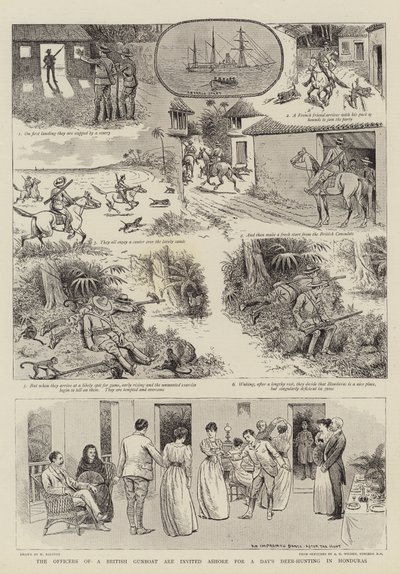 British Gunboat Officers Deerhunting in Honduras by William Ralston